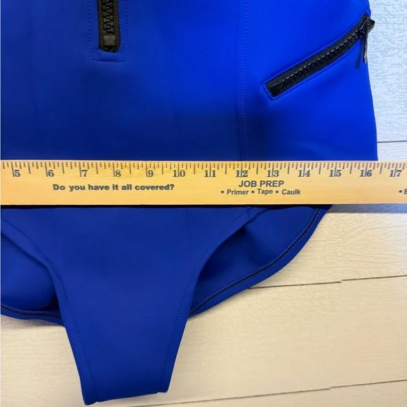 Magicsuit Royal Blue Zip-Front One-Piece Swimsuit Estimated size large - Picture 7 of 13